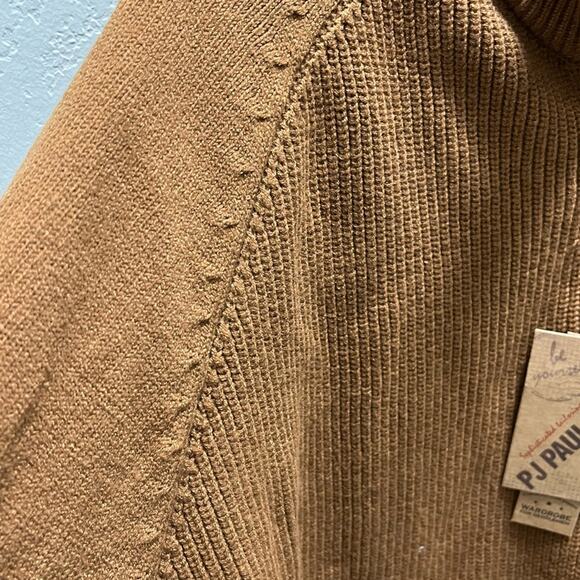 PJ PAUL JONES Men XL 1/4 Zip Sweater Brown Pullover - Picture 7 of 8
